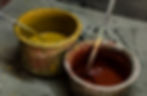 Red, yellow, green, and blue colors are mostly used.