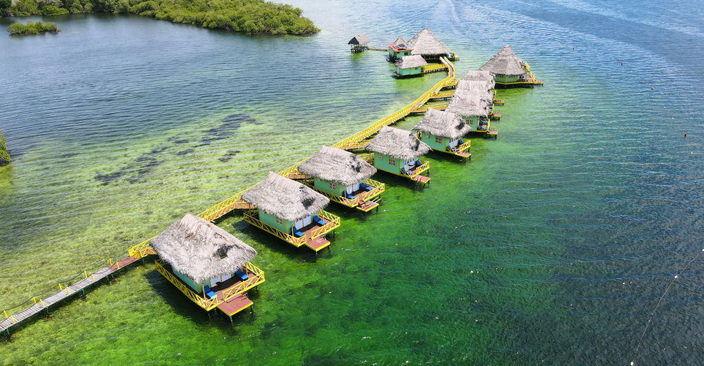 Bird view of the Hotel Resort for sale in Bocas del Toro