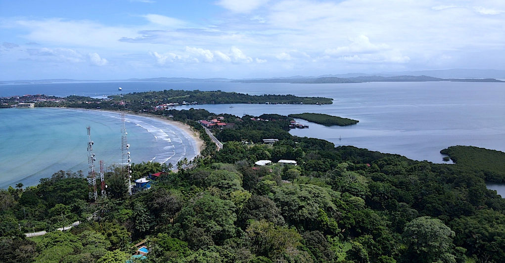 Aerial view of the property