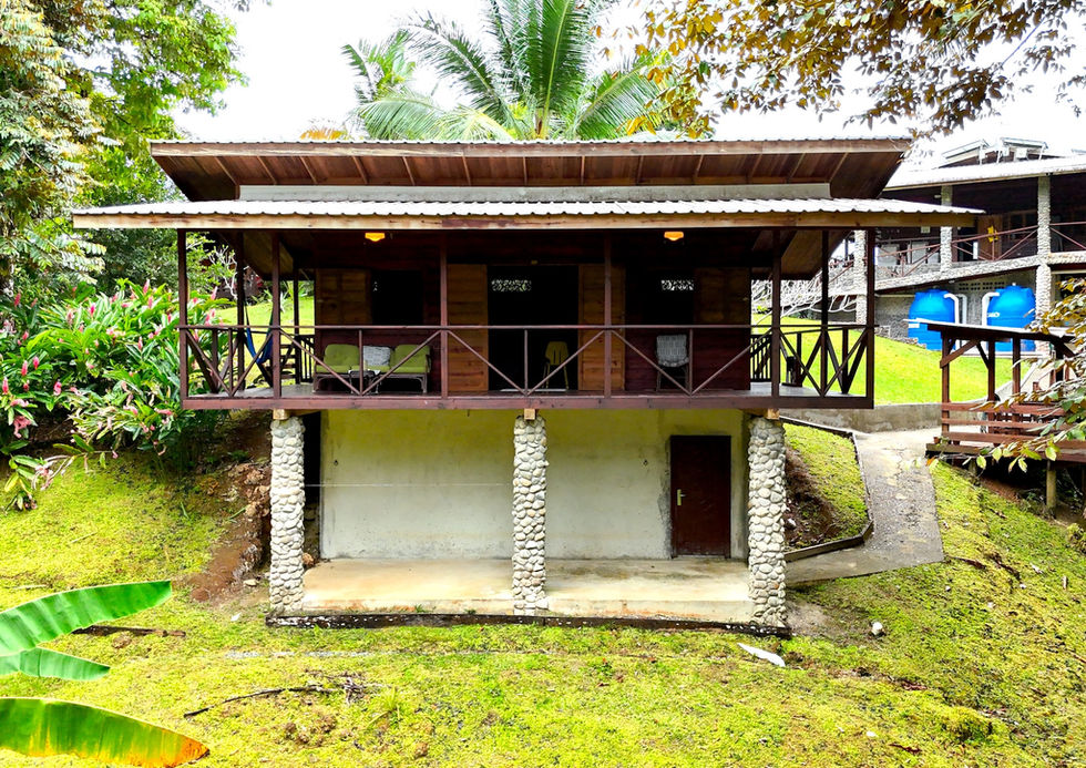 View of the cabin front