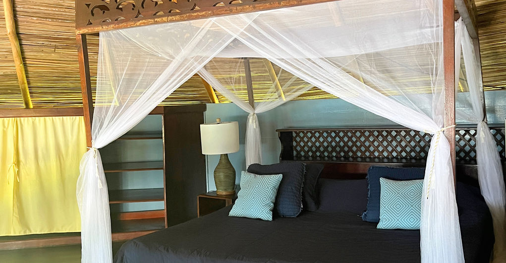 Inside view of Hotel Cabins over-the-water in Bocas del Toro, Panama