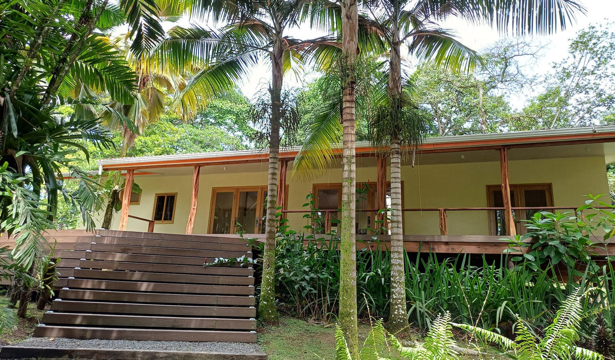 Front view of the luxurious villa