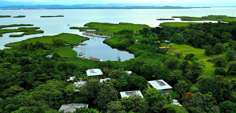 Aerial view of the property