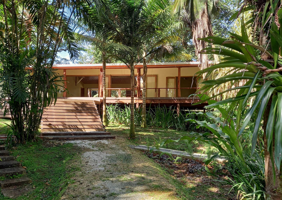 Front view of the luxurious villa