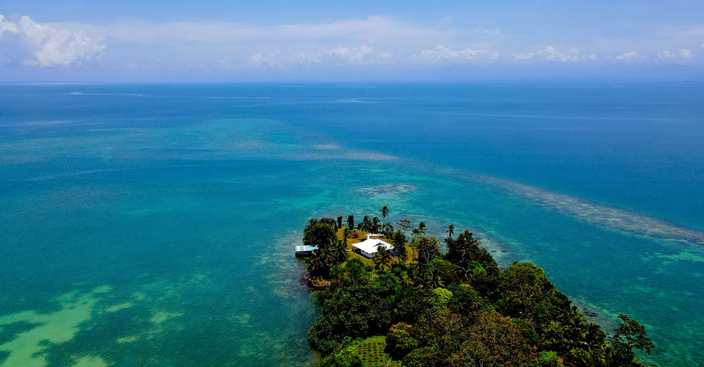 Aerial view of the property