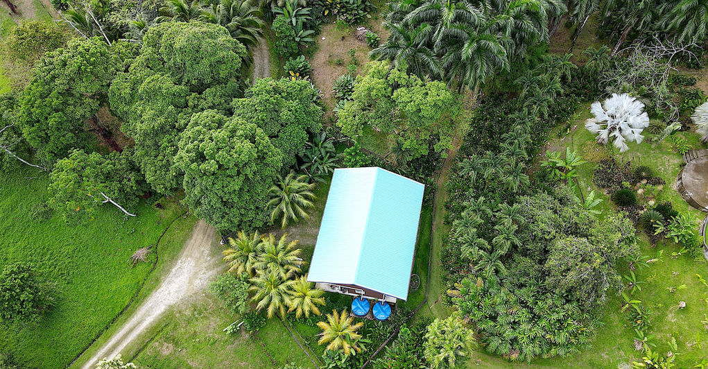 Aerial view of the property
