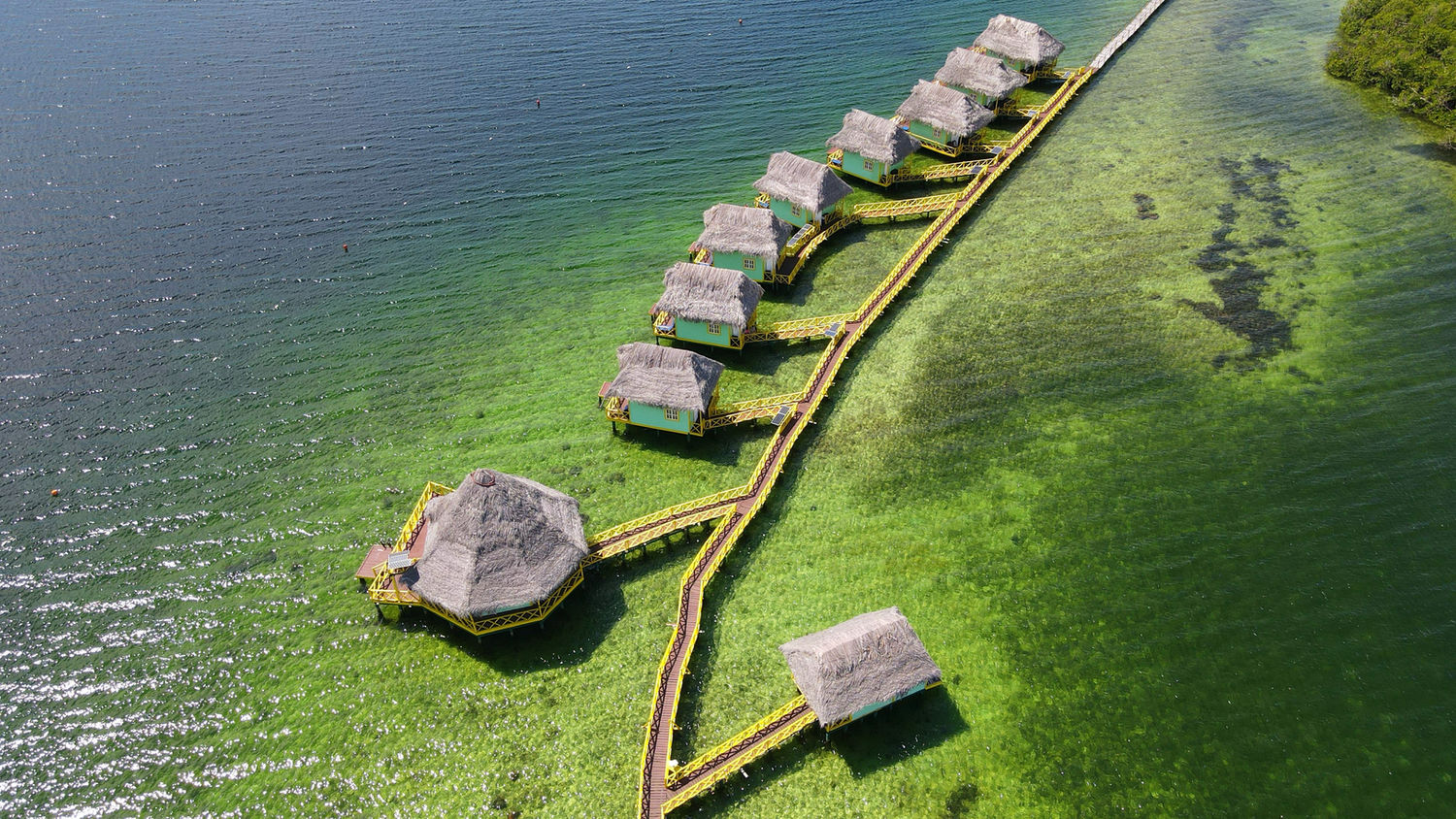 Bird view of the Hotel Resort for sale in Bocas del Toro