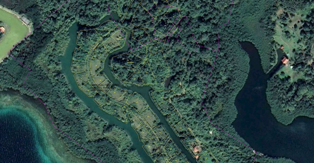 Bird view of the Gated development In Bocas del Toro