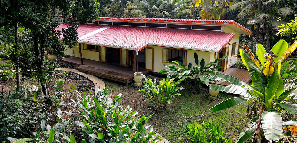 Front view of the luxurious villa