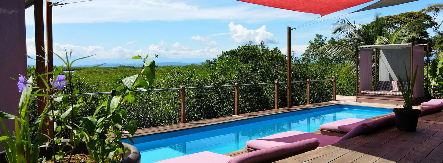 Large pool view of the property
