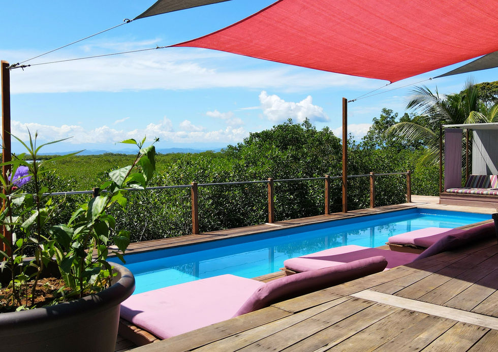 Large pool view of the property