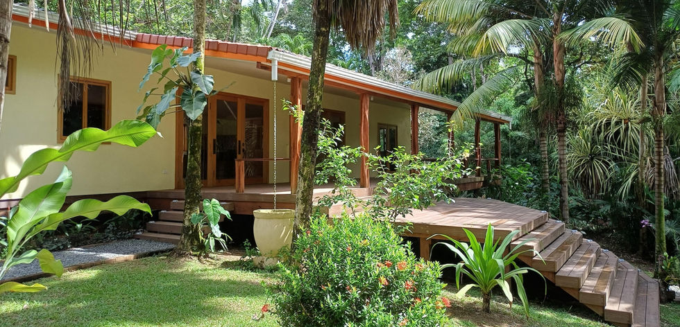 Front view of the luxurious villa