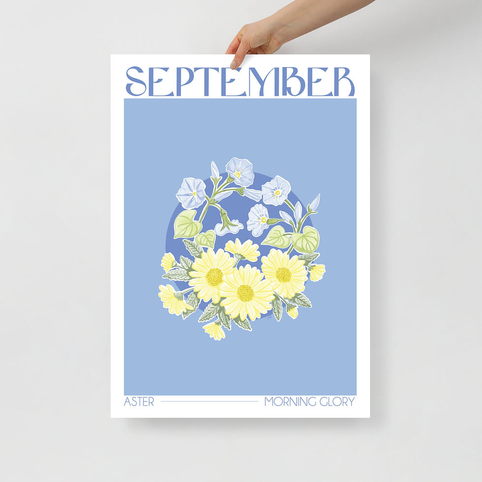 Thumbnail: September Birth Month Botanical Poster