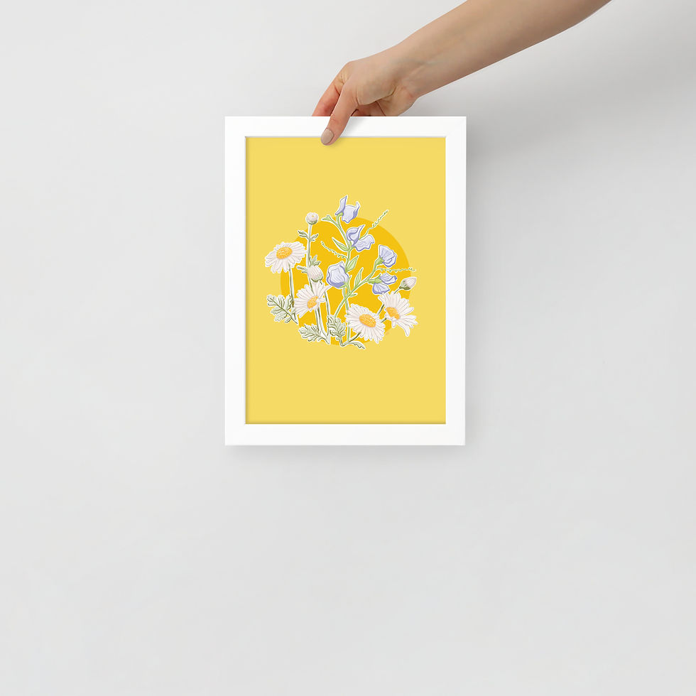 Thumbnail: Framed April Birth Month Botanical Print