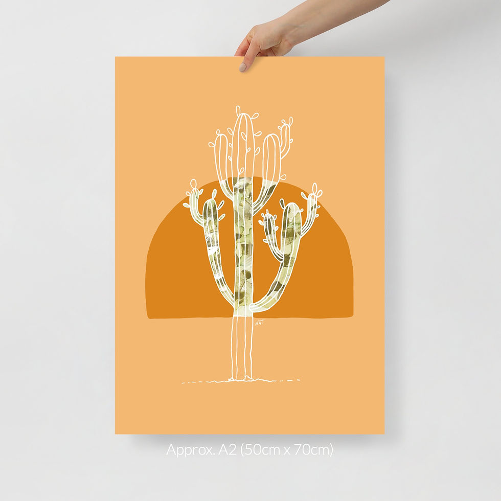Thumbnail: Decor NATion Desert Cacti Plant Bebe Art Print
