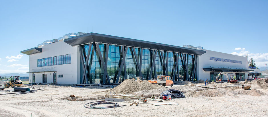 Radovi na parternom uređenju aerodroma "Konstantin Veliki" u punom jeku