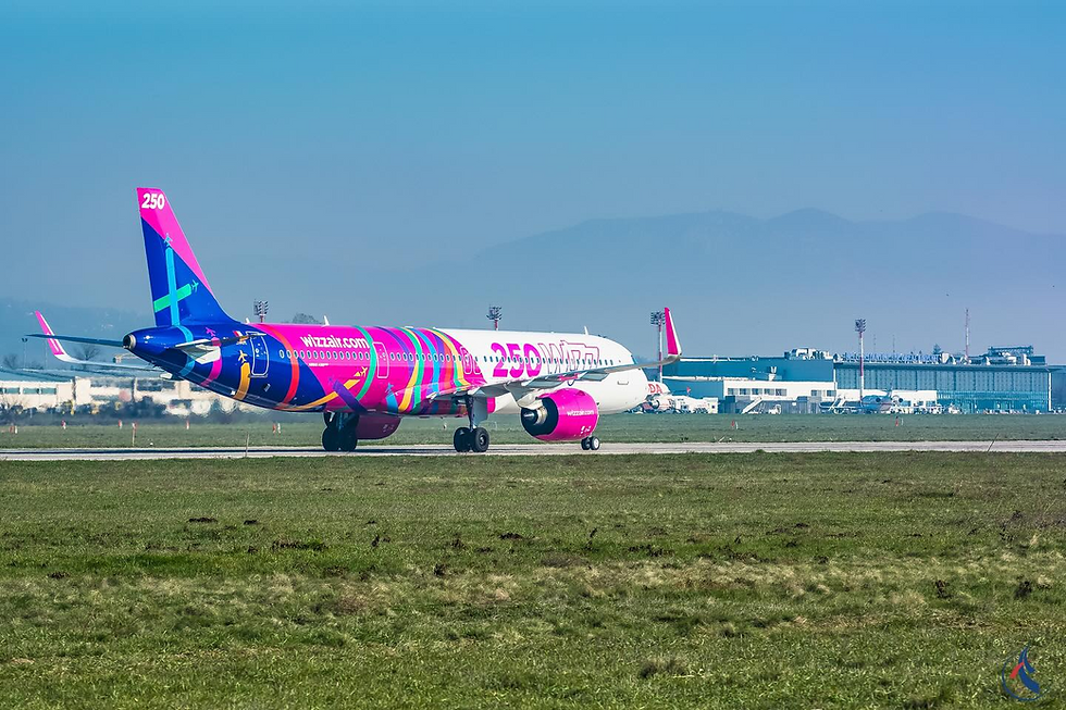 Wizz Air obavio let na liniji Niš – Bazel Miluz jubilarnim Airbusom A321neo
