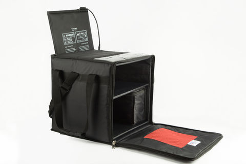 black Delivery box product photography in UAE