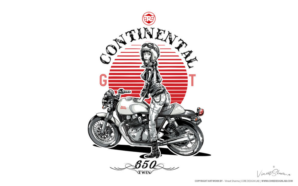 Royal Enfield - Continental GT 650 illustration by Vineet Sharma