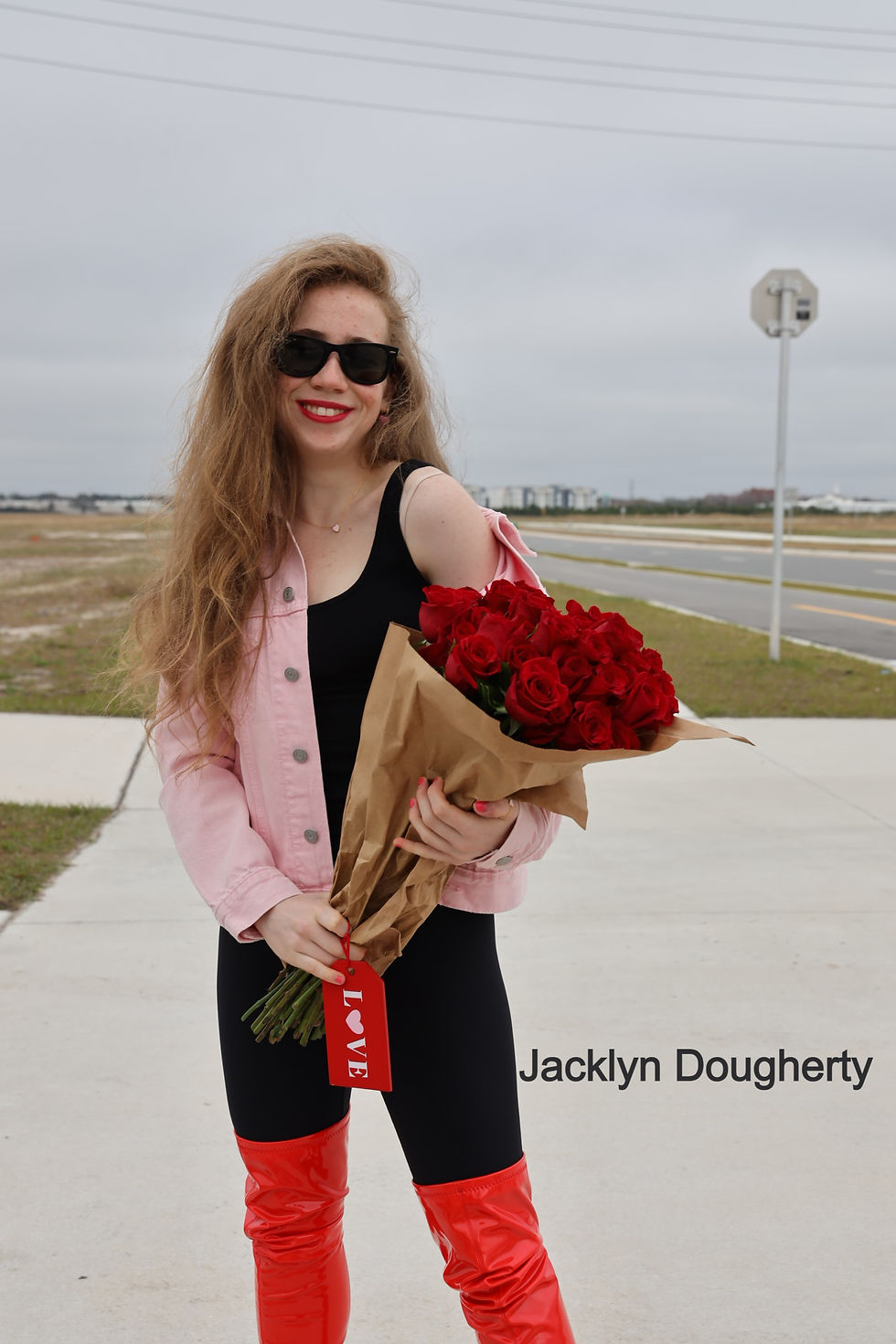 Jacklyn Dougherty Boots are red from Steve Madden, thigh high stiletto heels. Jacklyn Dougherty. Ballet Dance Piano Violin.