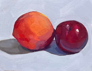 peach and plum study