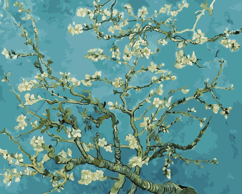 Schilderen op nummer Amandelbloesem - Van Gogh - 40x50cm | Joeni