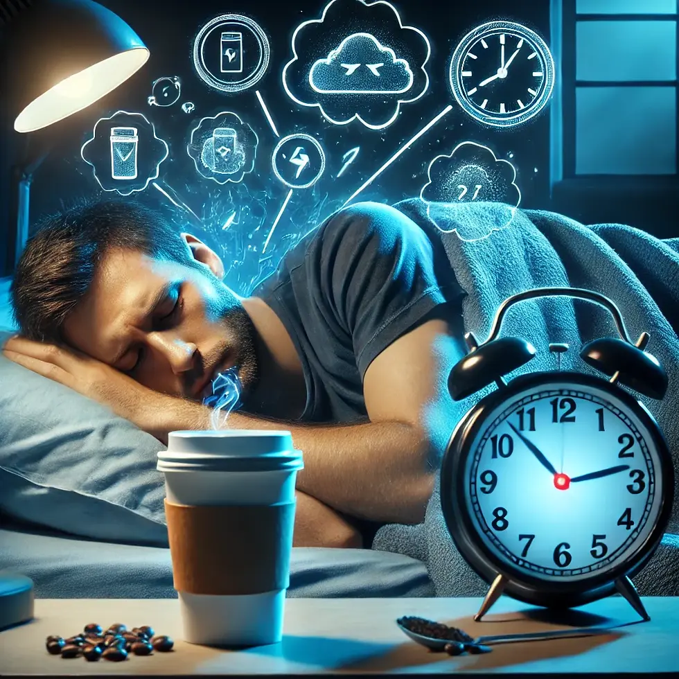 カフェイン取って睡眠の質の低下してる写真