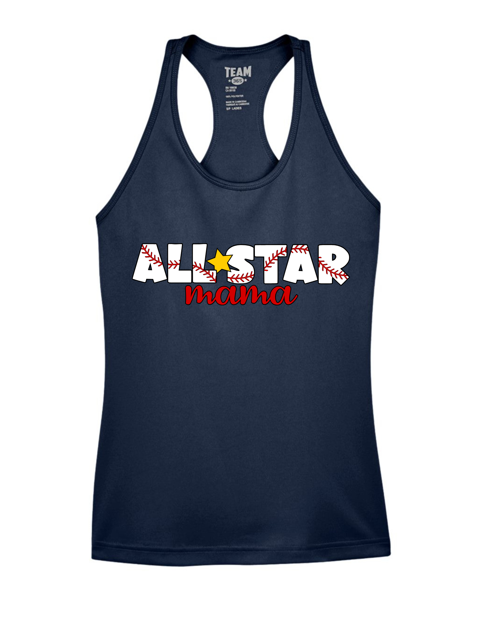 ALL STAR MAMA - DRIFIT WOMENS RACERBACK TANK -ADULT