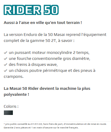 Miniature : MOTO CROSS STM 50 RIDER NOIRE