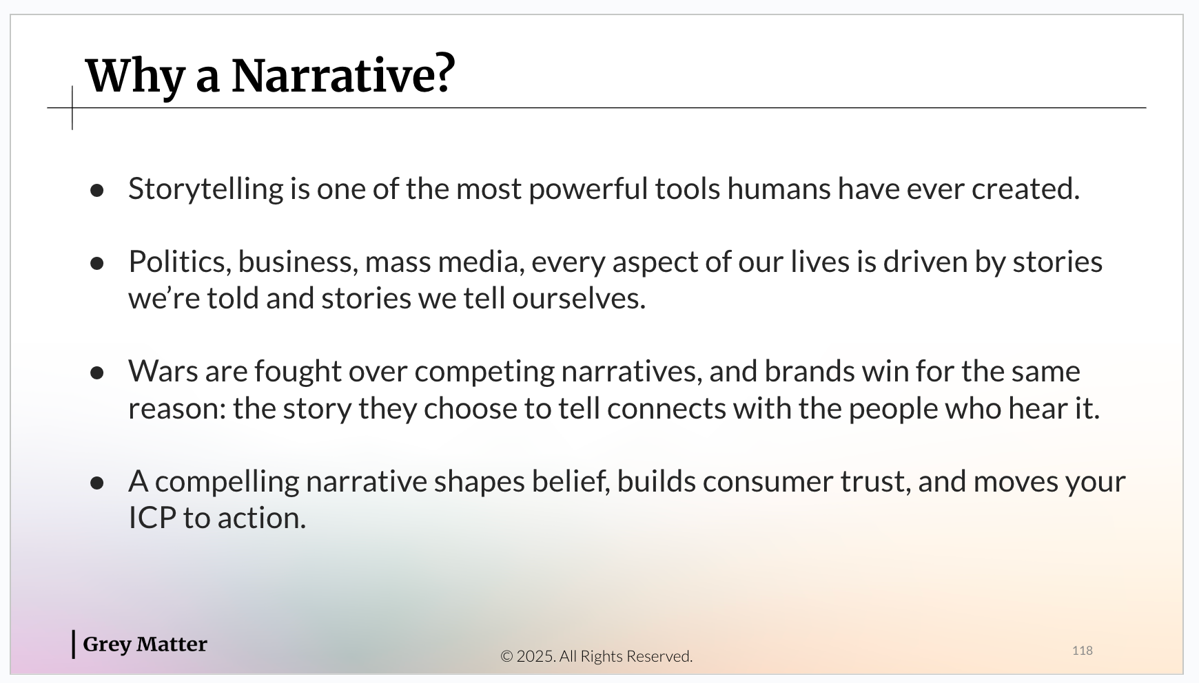Slide: Why a Narrative?