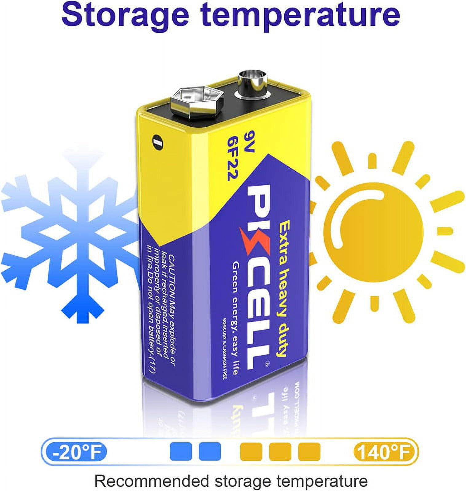 20PCS PKCELL PP3 6F22 9Volt Leak-Proof Non-Rechargeable Battery MN1604 EN22 Extr