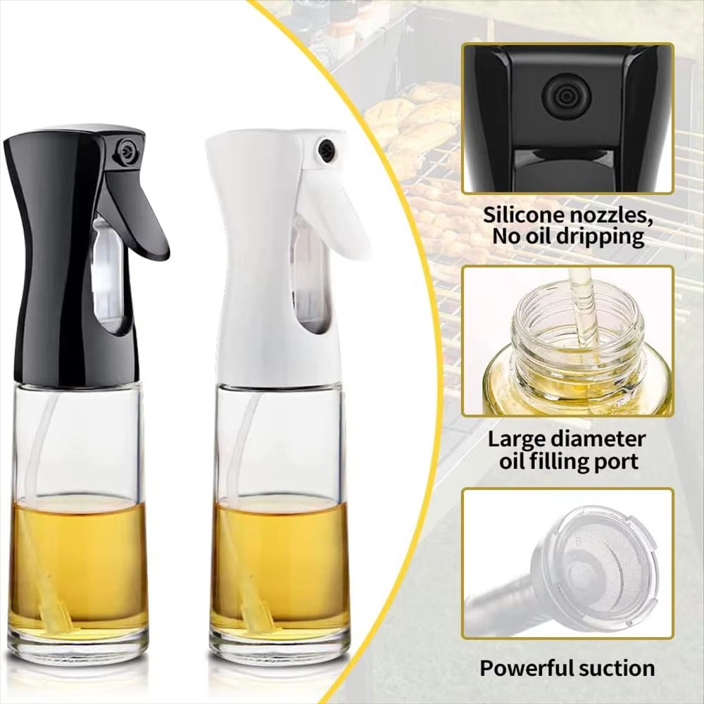 Oil Spray for Cooking - Olive Oil Dispenser Bottle Sprayer Mist-Reusable Food Gr