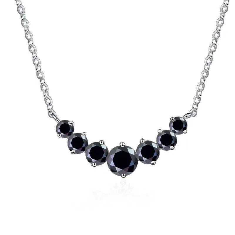 2.8CT Total Moissanite Necklace Elegant 925 Sterling Silver Neck Jewelry Decora