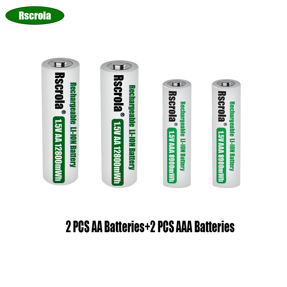 High Capacity Rechargeable AA 12800mWh Battery AAA 8900mWh Battery Charge with C