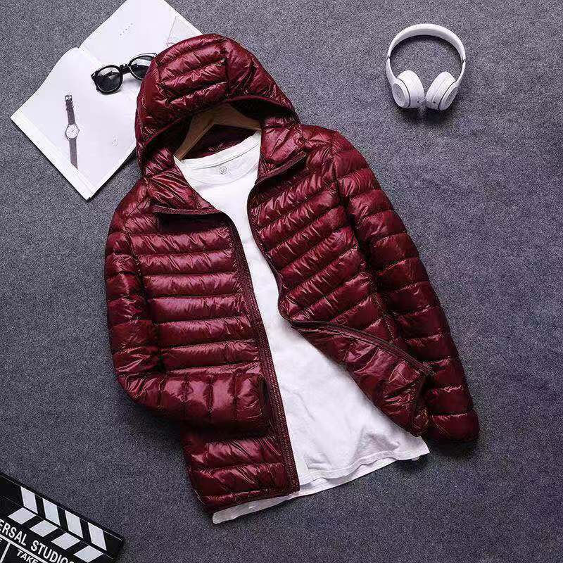New Autumn and Winter Zipper Cotton-Padded Clothes Jacket Men's Fashion Hooded S