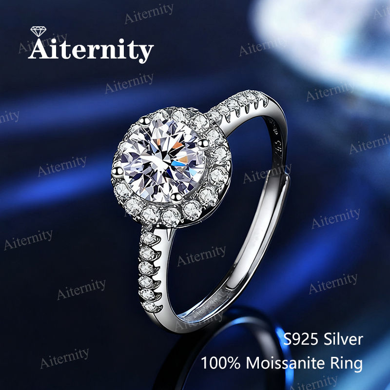 Moissanite Women's Ring Real 925 Sterling Silver D Color Shining Ring With Certi