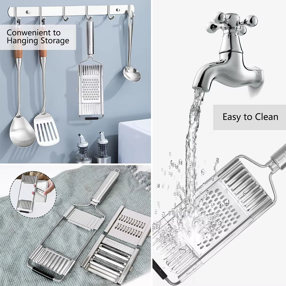 4 in 1 Manual Vegetable Slicer Kitchen Cheese Grater Vegetable Chopper with 4 Bl