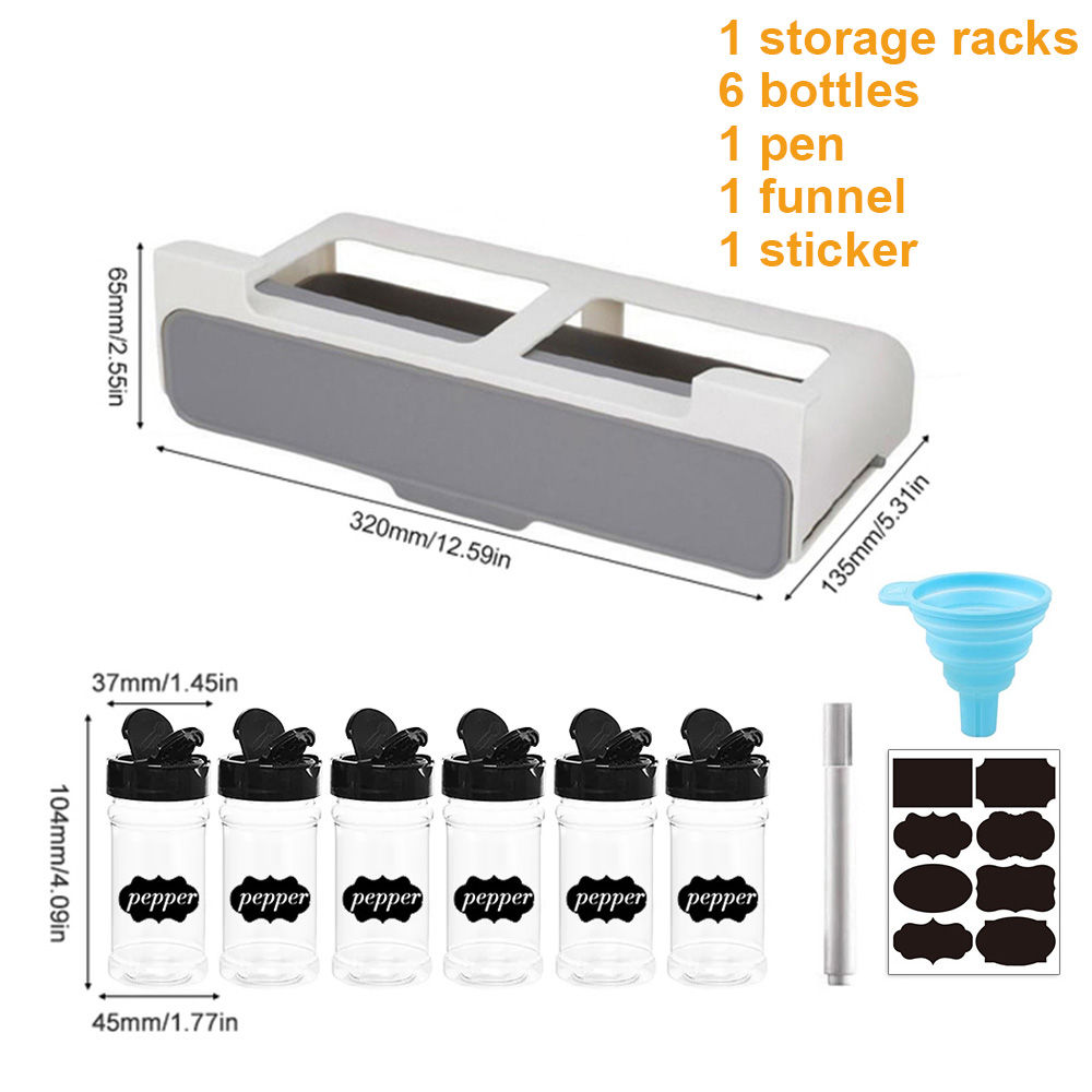 Kitchen Spice Rack Self-adhesive Spice Organizer Rack Seasoning Bottle Spice Org