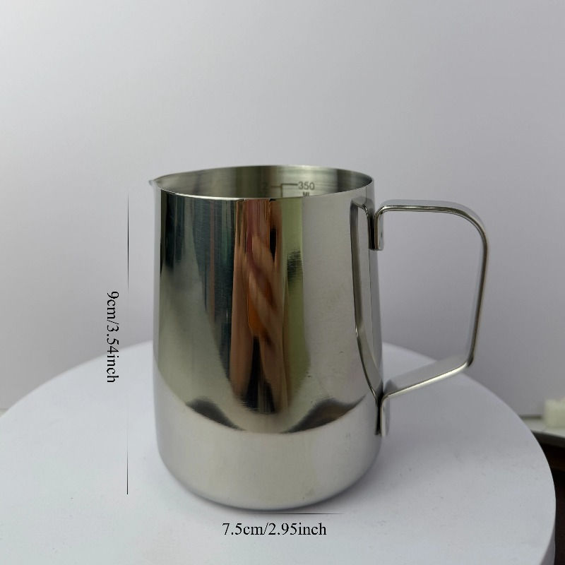 Milk Frothing Pitcher,Stainless Steel Steaming Pitcher Milk Frother Cup for Espr