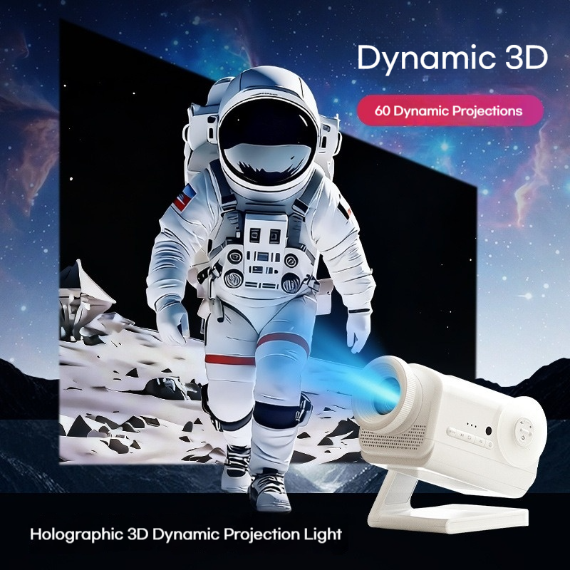 Holographic Star Projector: 60 Dynamic Scenes, 3D HD Floating, Home Cinema Effec