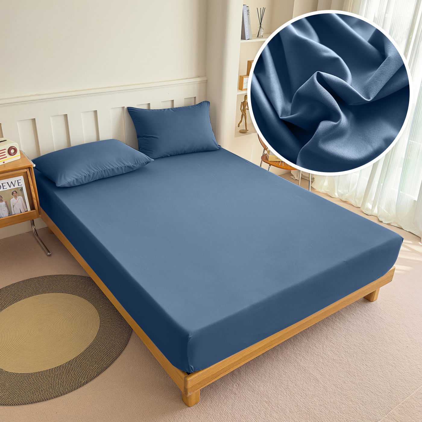 90/120/150/180x200 Fitted Bed Sheet With Elastic Band Solid Color Mattress Cover