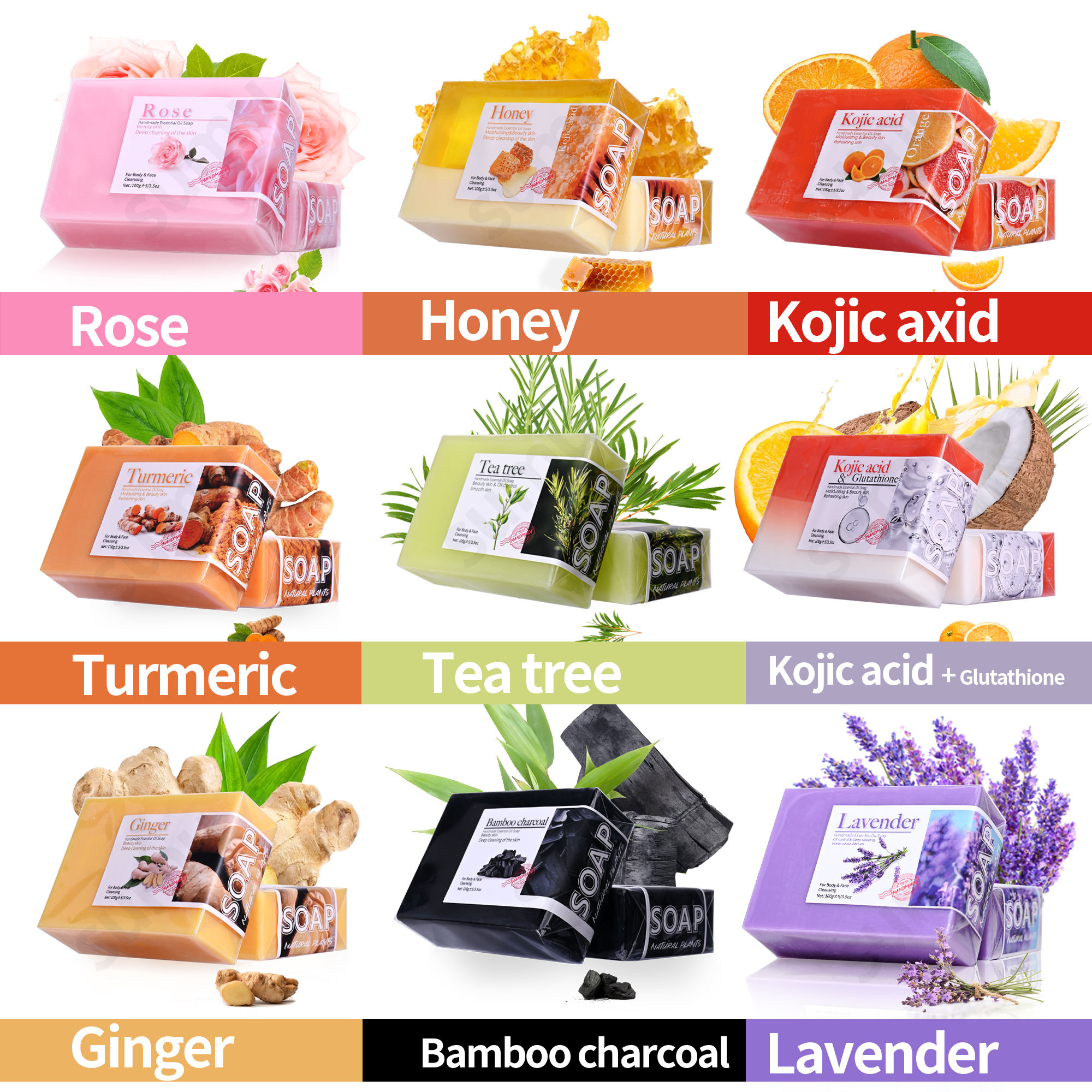 Natural Organic Lavender Essential Oil Soap Handmade Soap for Cleansing, Refresh