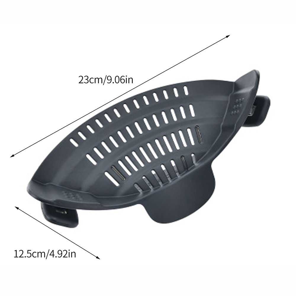 Silicone Kitchen Strainer Clip On Pots and Pans Drain Rack Pasta Noodle Vegetabl
