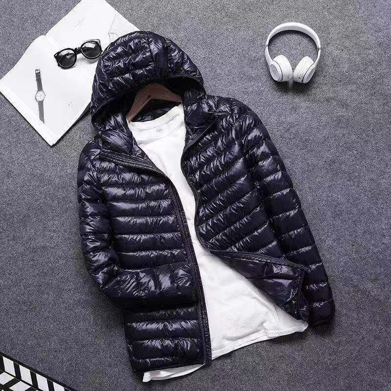 New Autumn and Winter Zipper Cotton-Padded Clothes Jacket Men's Fashion Hooded S