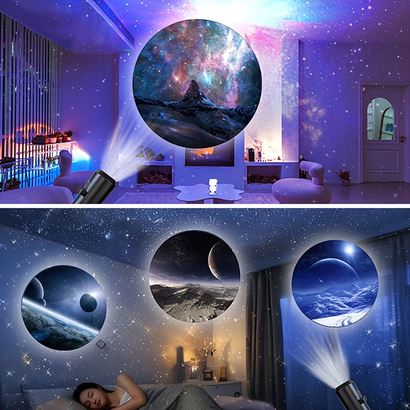 LED Galaxy Projection Light 1 Light+10 Pictures Change, LED Galaxy Projector, St