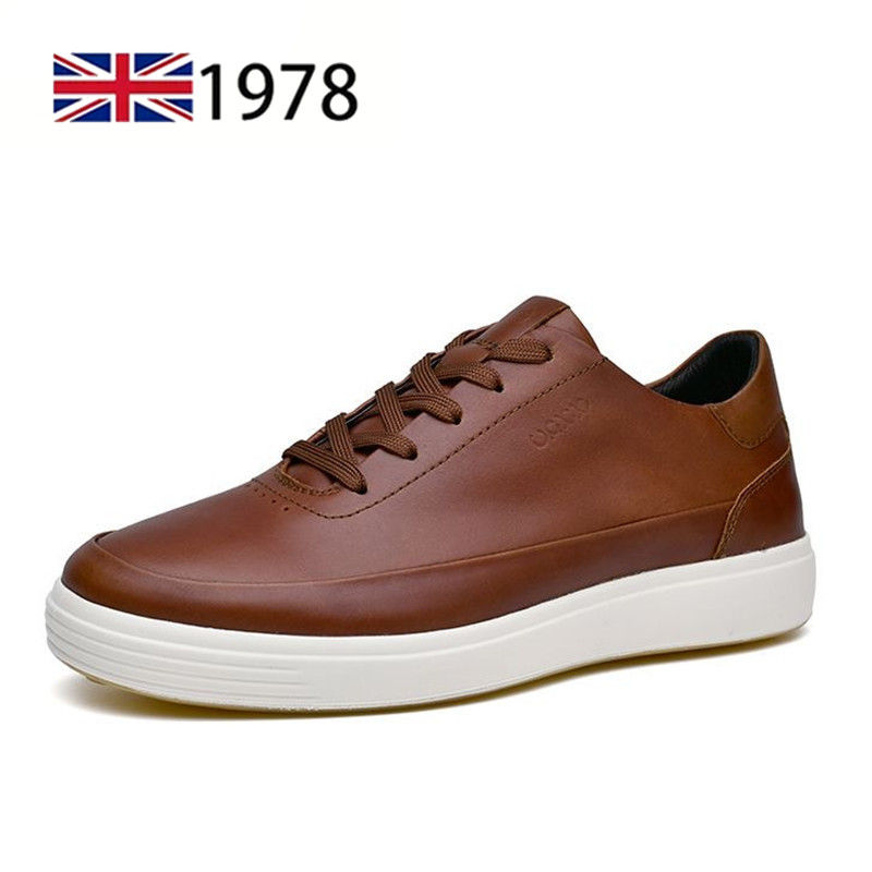 Fashion Men Shoes Genuine Leather Shoes Casual Lace-up Shoes Breathable Fashion