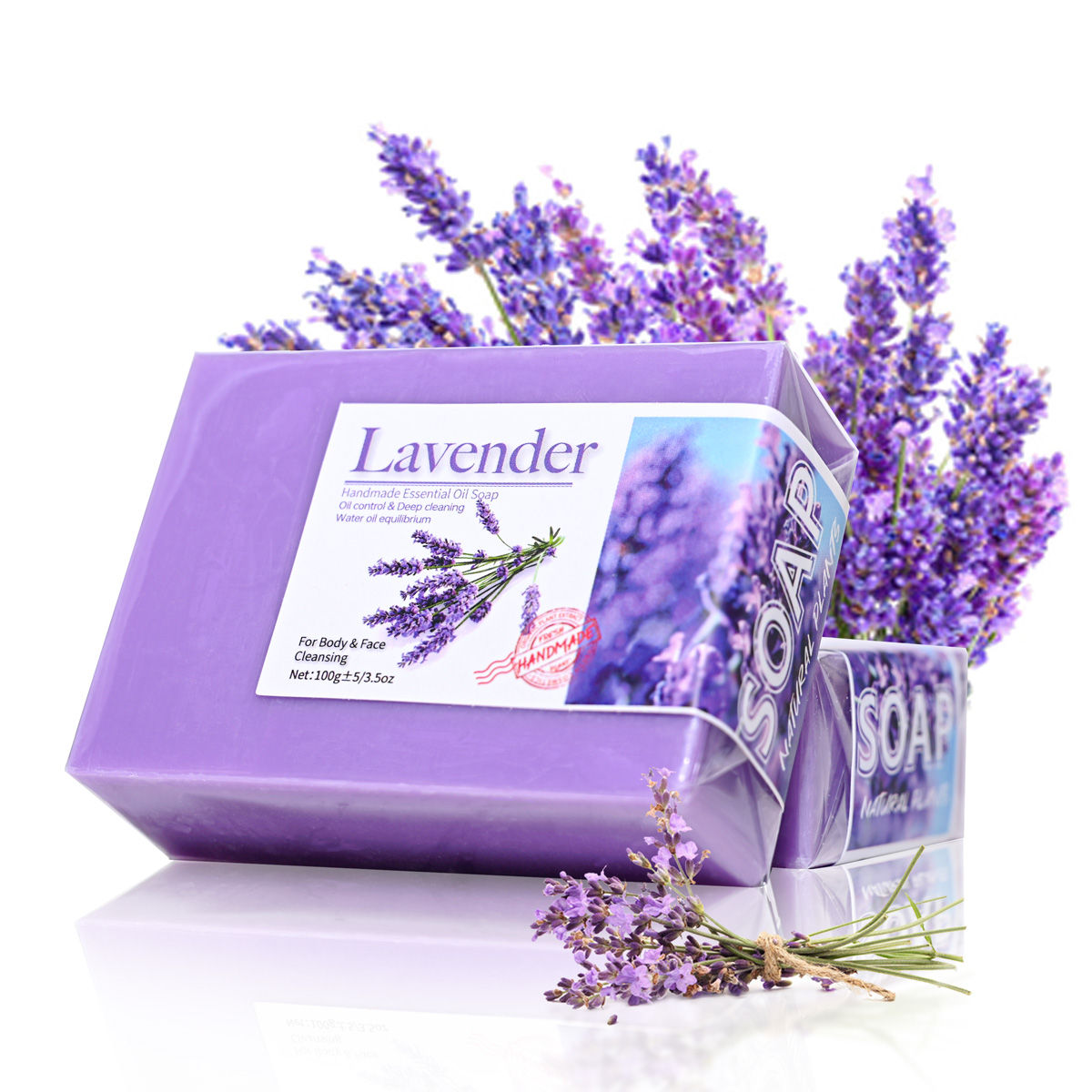 Natural Organic Lavender Essential Oil Soap Handmade Soap for Cleansing, Refresh