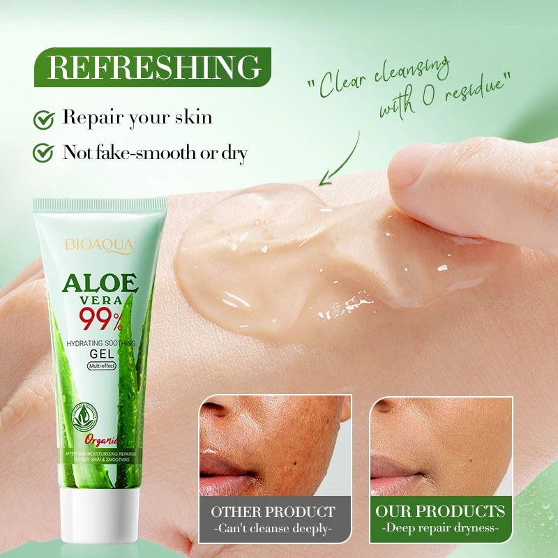 Moisturizing Aloe Vera Gel Is Suitable for Face and Body, Hydrating and Moisturi