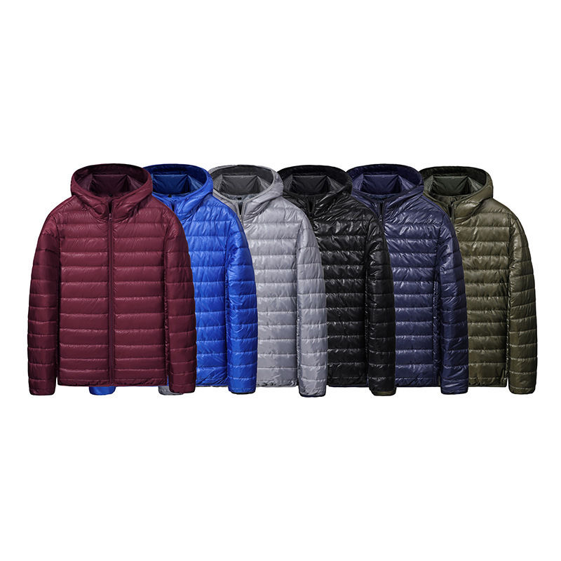 Men's Short Lightweight down Cotton Jacket Autumn Winter New Style Bread Style C