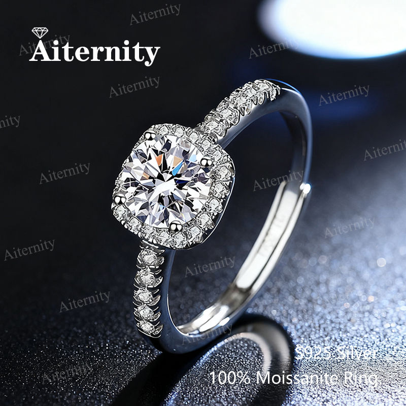 Moissanite Women's Ring Real 925 Sterling Silver D Color Shining Ring With Certi